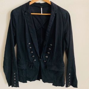 Free People Distressed Military Jacket